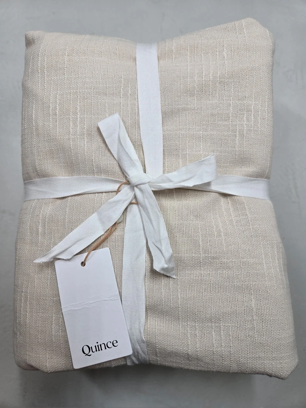 NWT QUINCE Set Of 2 48x84 Cotton Slub Curtains Natural 0893